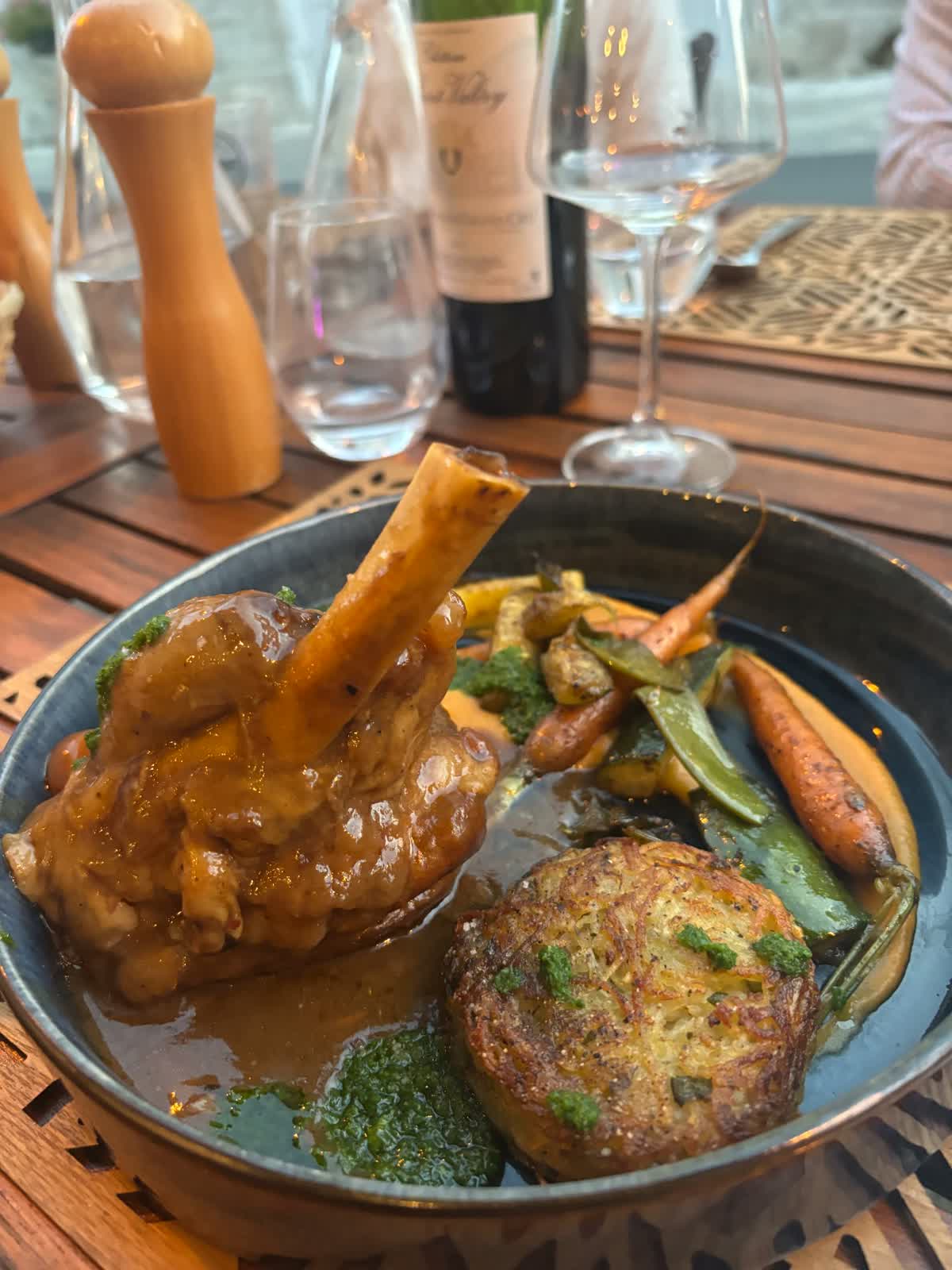 A French dinner with seasonal vegetables