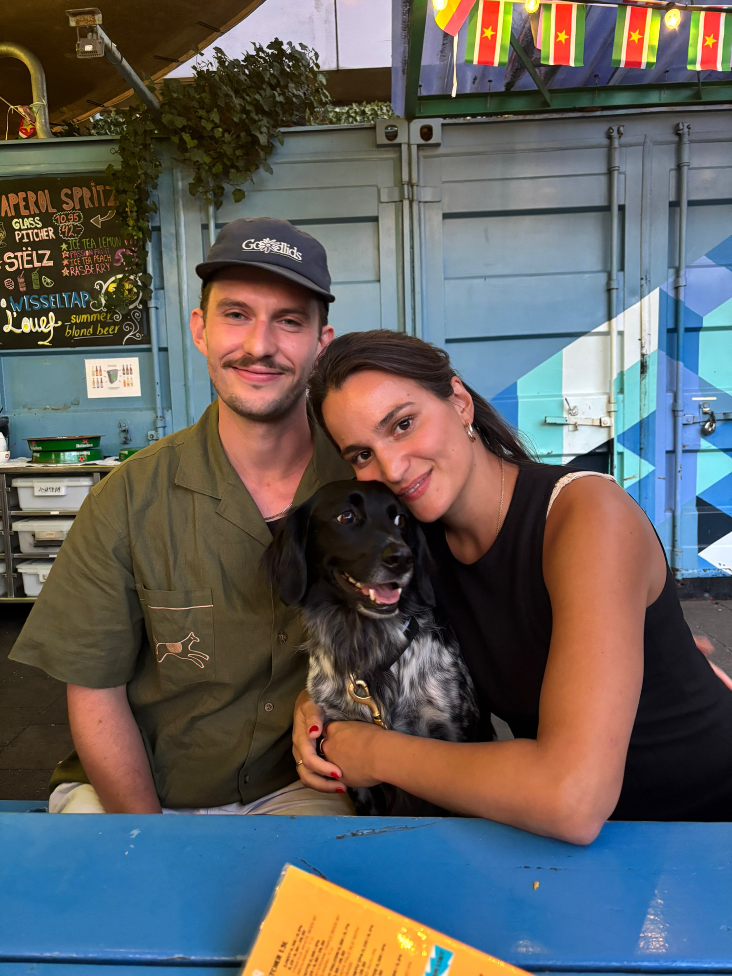 Zoe, Pete & Chako together at a market