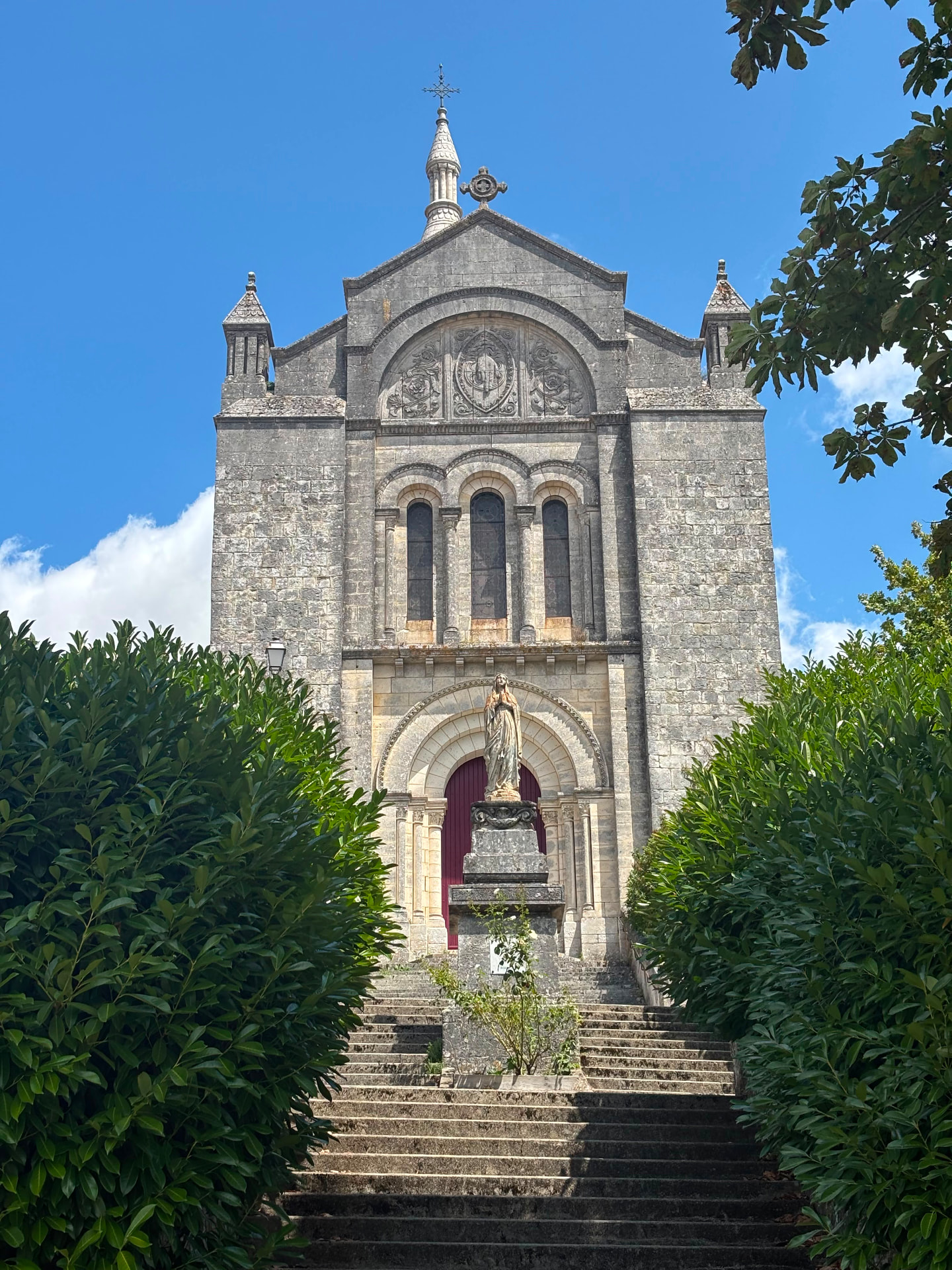 The stone church at Saint-Privat